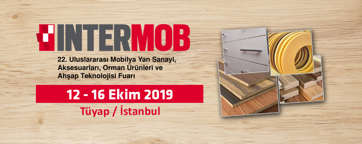 Intermob 2019 mobilya fuarı afişi.